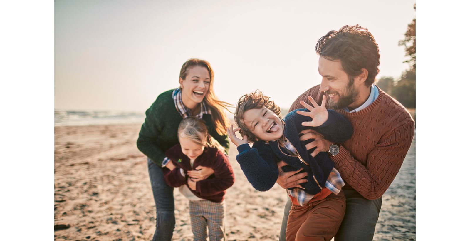 Familie am Strand