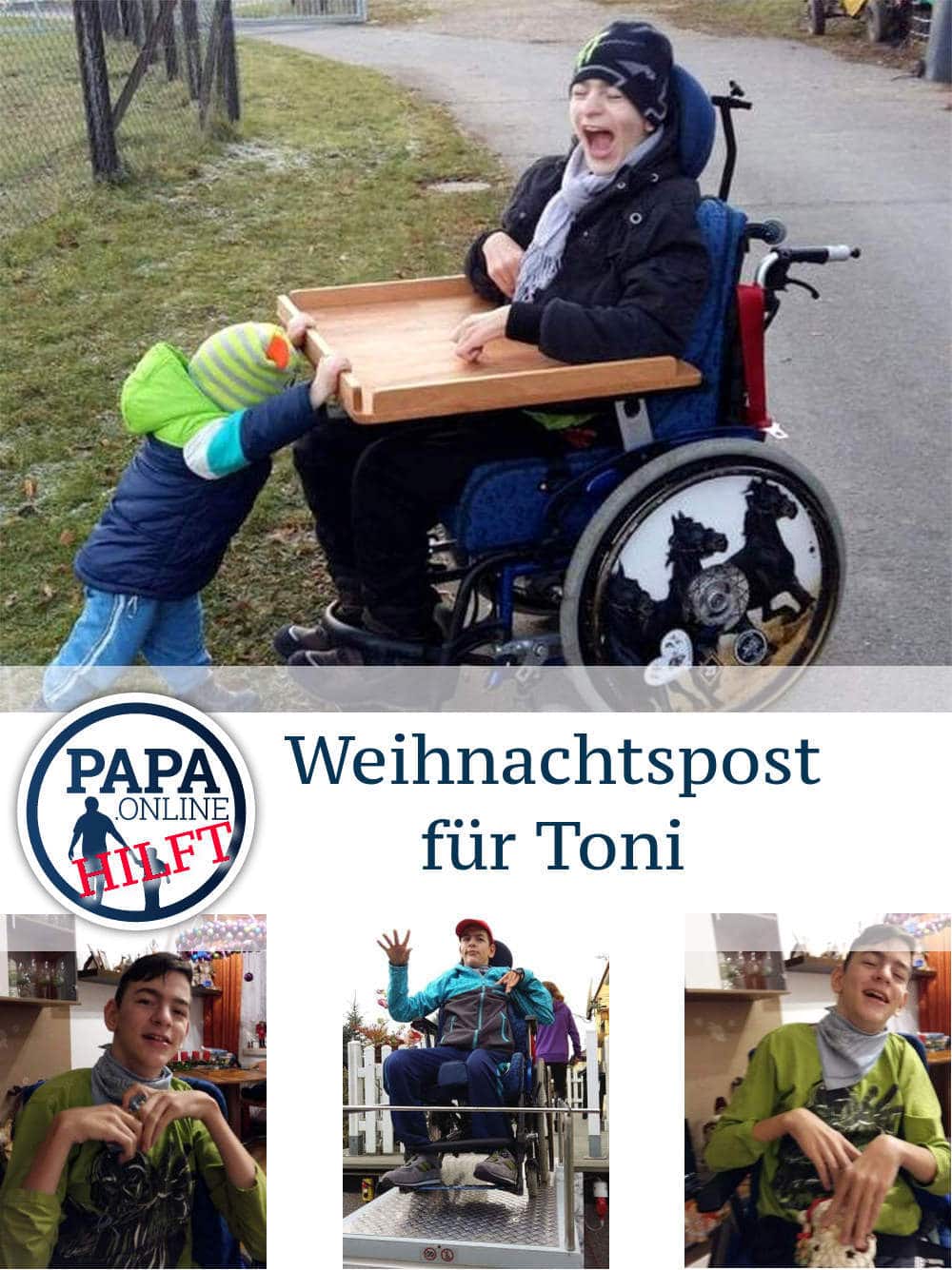 Bild papa.de hilft Toni - Weihnachtskarten für den 14-Jährigen